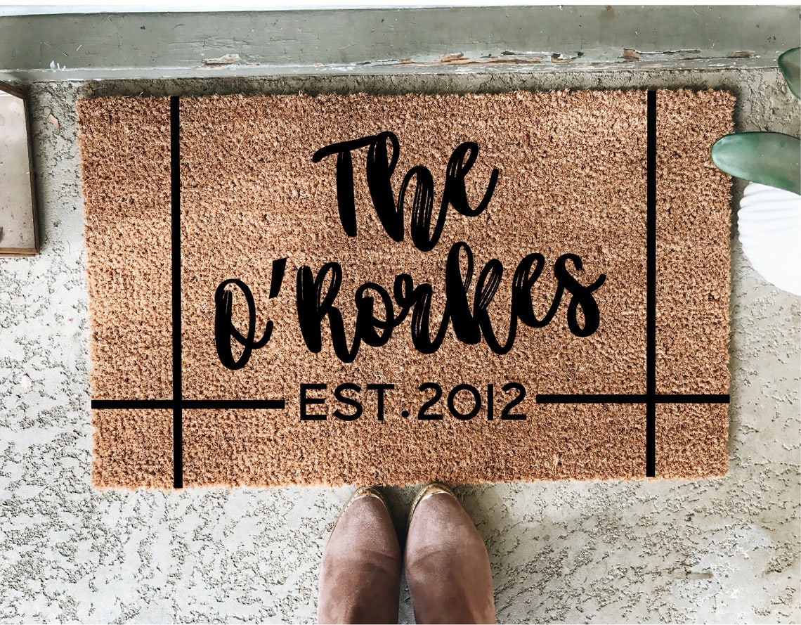 Custom Doormat Personalized Doormat Last Name Doormat Etsy