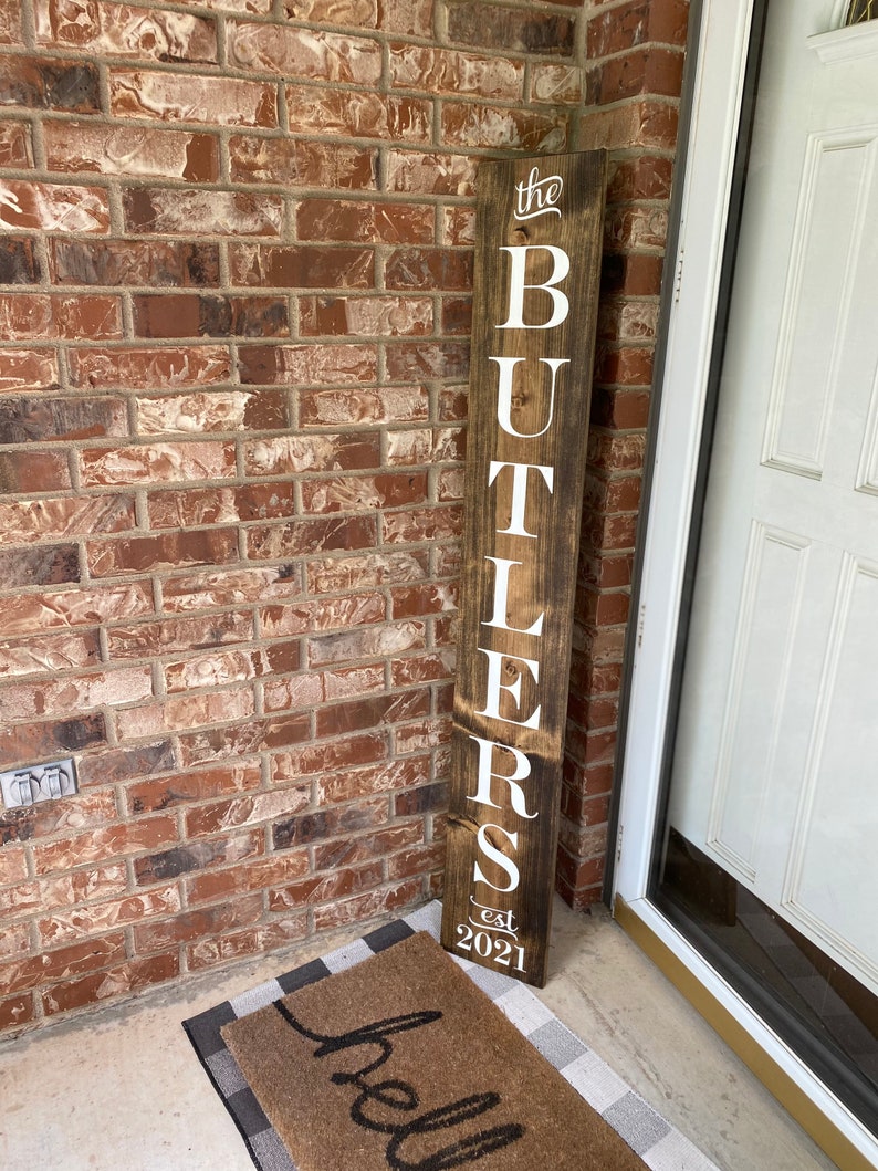 Personalized Porch Sign Last Name Porch Sign Est Porch Sign Etsy