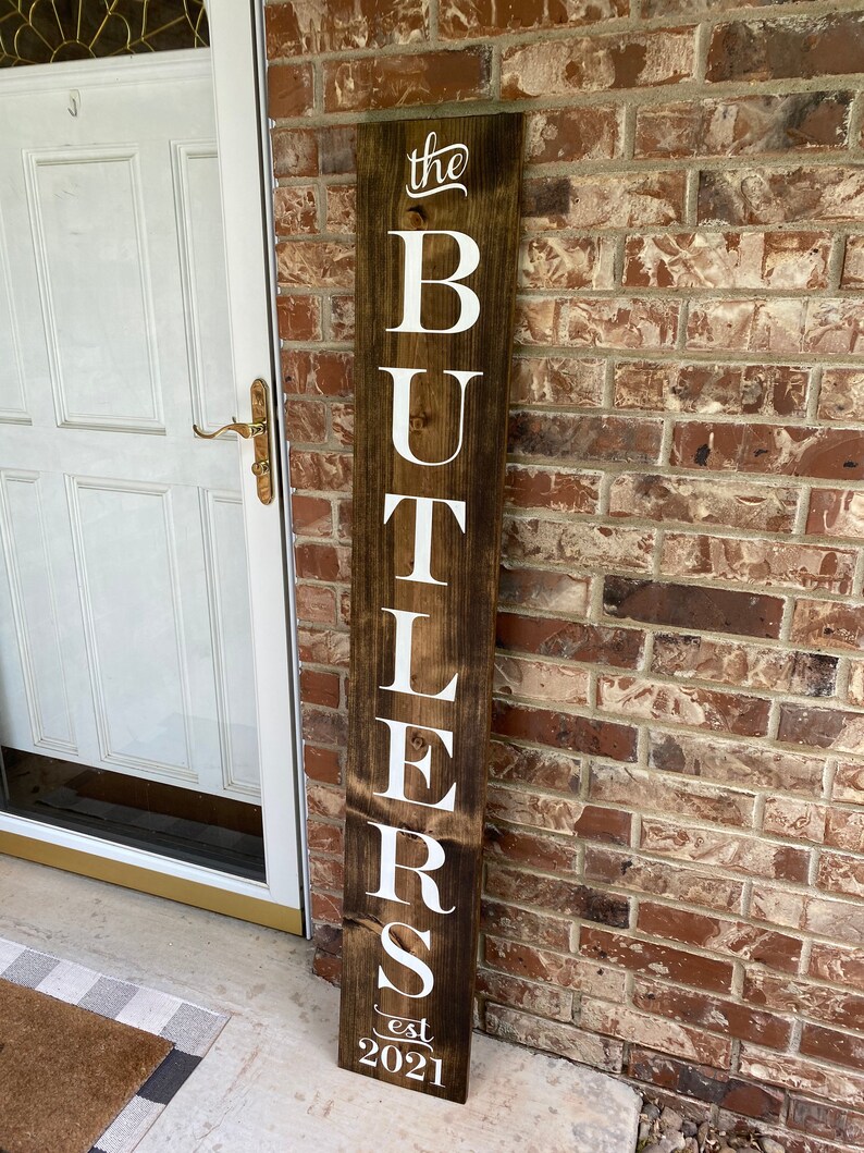 Personalized Porch Sign Last Name Porch Sign Est Porch Sign Etsy