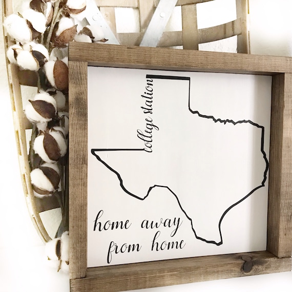 Texas Home Town Signs Dorm Room Decor Custom With Your - State Of Texas Home Decor