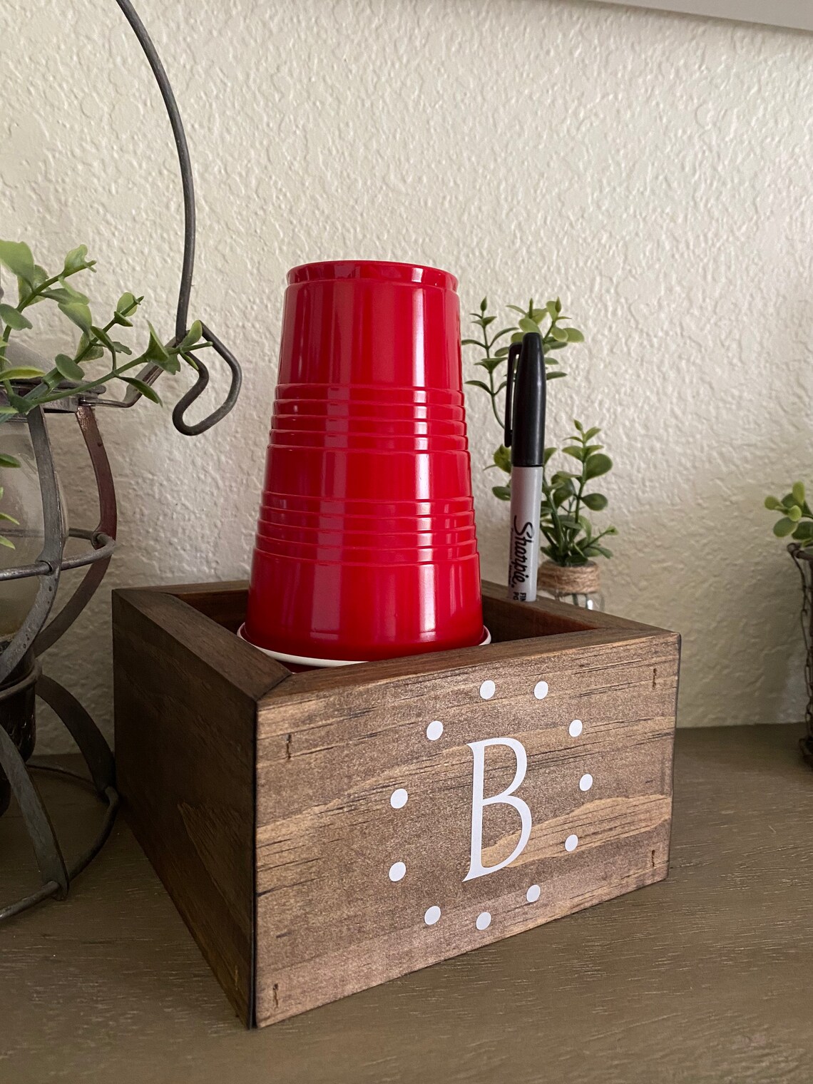 Party Cup Holder Solo Cup Holder Mark Your Cup Personalized Etsy