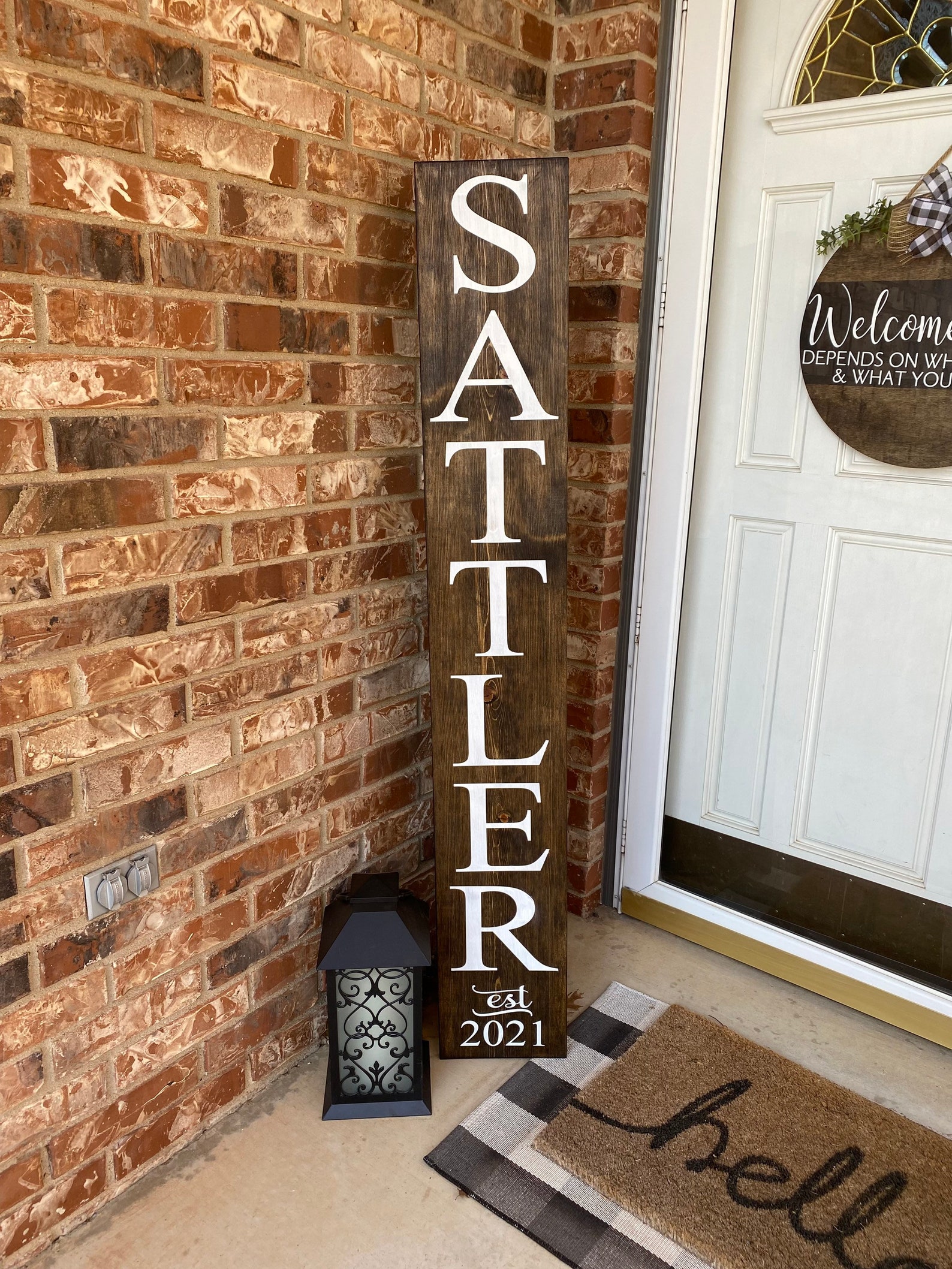 Personalized Porch Sign Last Name Porch Sign Est Porch Sign Etsy