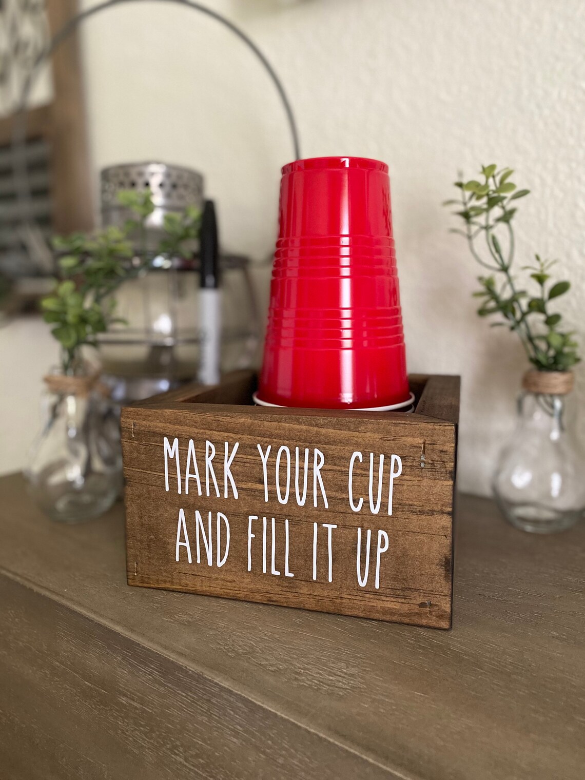 Party Cup Holder Solo Cup Holder Mark Your Cup Personalized Etsy