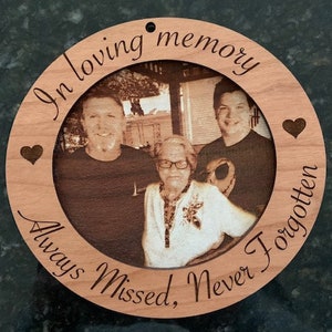 Custom in memory ornament