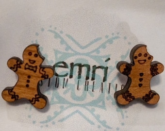 Gnome and Gingerbread man SVG earring cut file