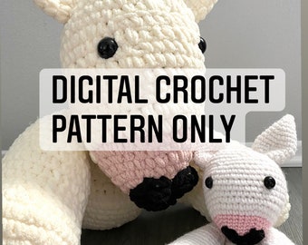 DIGITAL Crochet Pattern Only - Wally the Bull Terrier