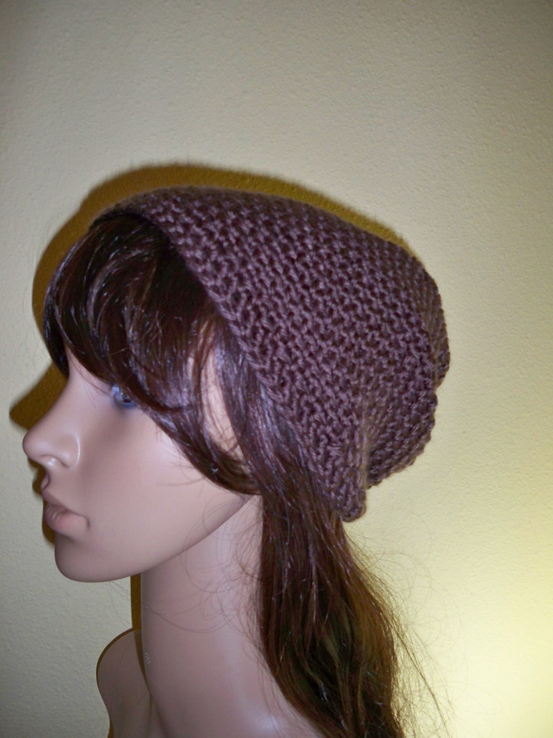 Dark Mauve Tweed Beanie
