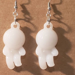 White Astronaut Earrings