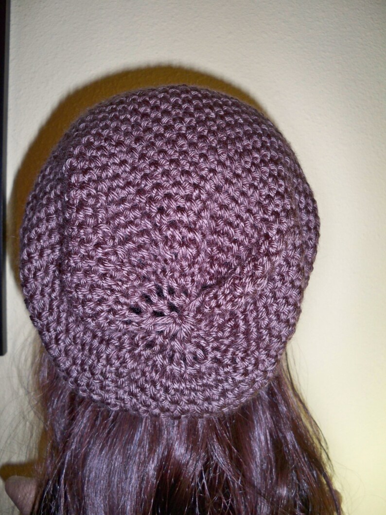 Dark Mauve Tweed Beanie