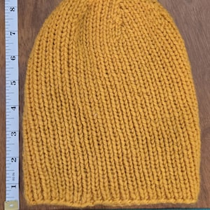 Essential Knit Beanie in Mustard Yellow