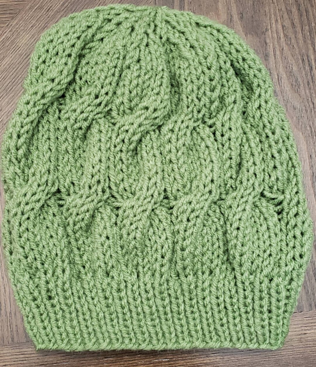 Rocks and Salt Slouchy Beanie/Hat Moss Green Dark Green Moss Stitch Slouchy Knit Beanie - Etsy main image 3