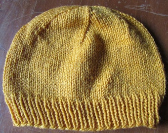 Mustard Yellow Slouchy Knit Beanie
