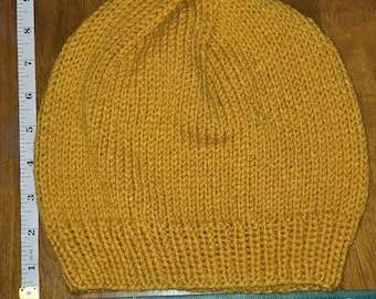 Mustard Yellow Basic Slouchy Beanie