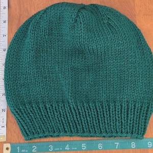Green Basic Slouchy Beanie