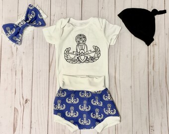 Bummie Baby Outfit Baby Gift EOD baby Gift Bomb Baby Gift EOD Baby Outfit Master Crab EOD Gift