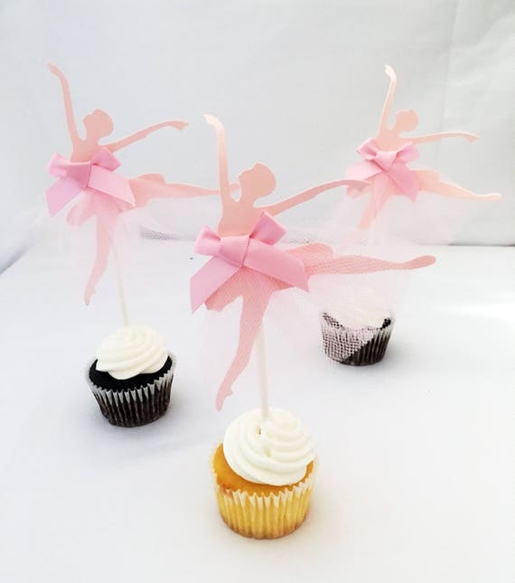 Kids Birthday Ballet Cake Cupcake Decorative Cupcake Picks Etsy