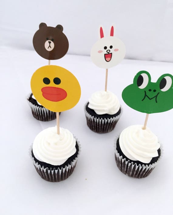 Kids Birthday Cake Cupcake Decorative Cupcake Picks Cake Etsy