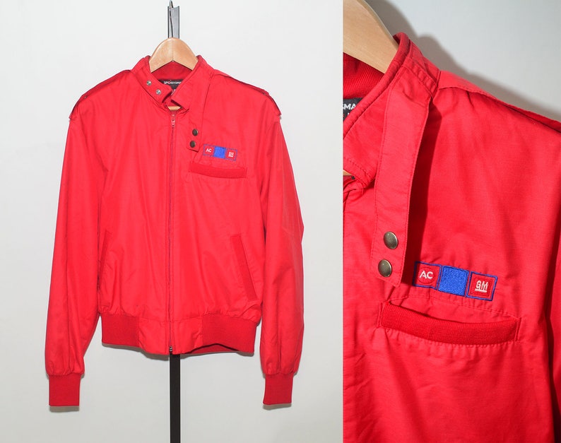 Vtg 80/'s GM Member/'s Only Style Red Jacket General Motors Auto Red Member/'s Only Jacket