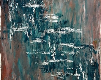 The Water Feist Synesthesia Abstract Original Acrylic Painting 20"x16"