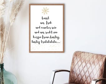 Christmas decoration / poster with minimalist design - Christmas song