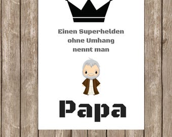 Digital poster & gift ‘Dad is a superhero’