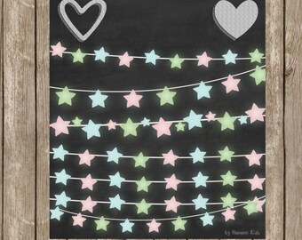 Guest poster wedding in chalk-chalkboard design