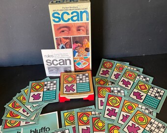 Vintage Parker Brothers Scan split second matching game, 1970s