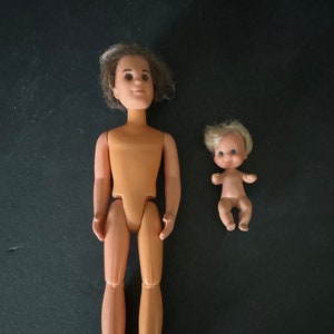 Vintage Sunshine Family— unclothed Dad, unclothed baby: Mattel, 1973– sold separately