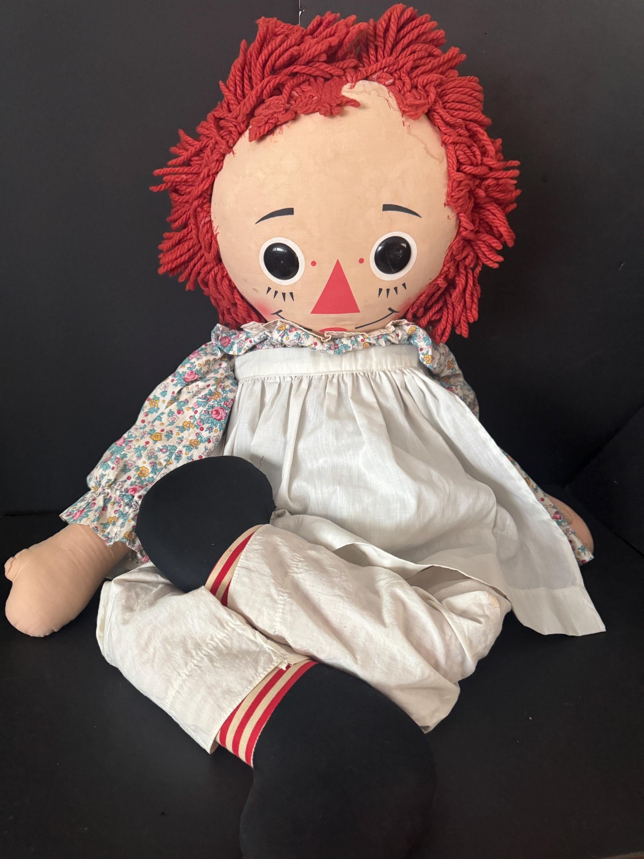 Large Vintage Raggedy Ann Doll - Etsy