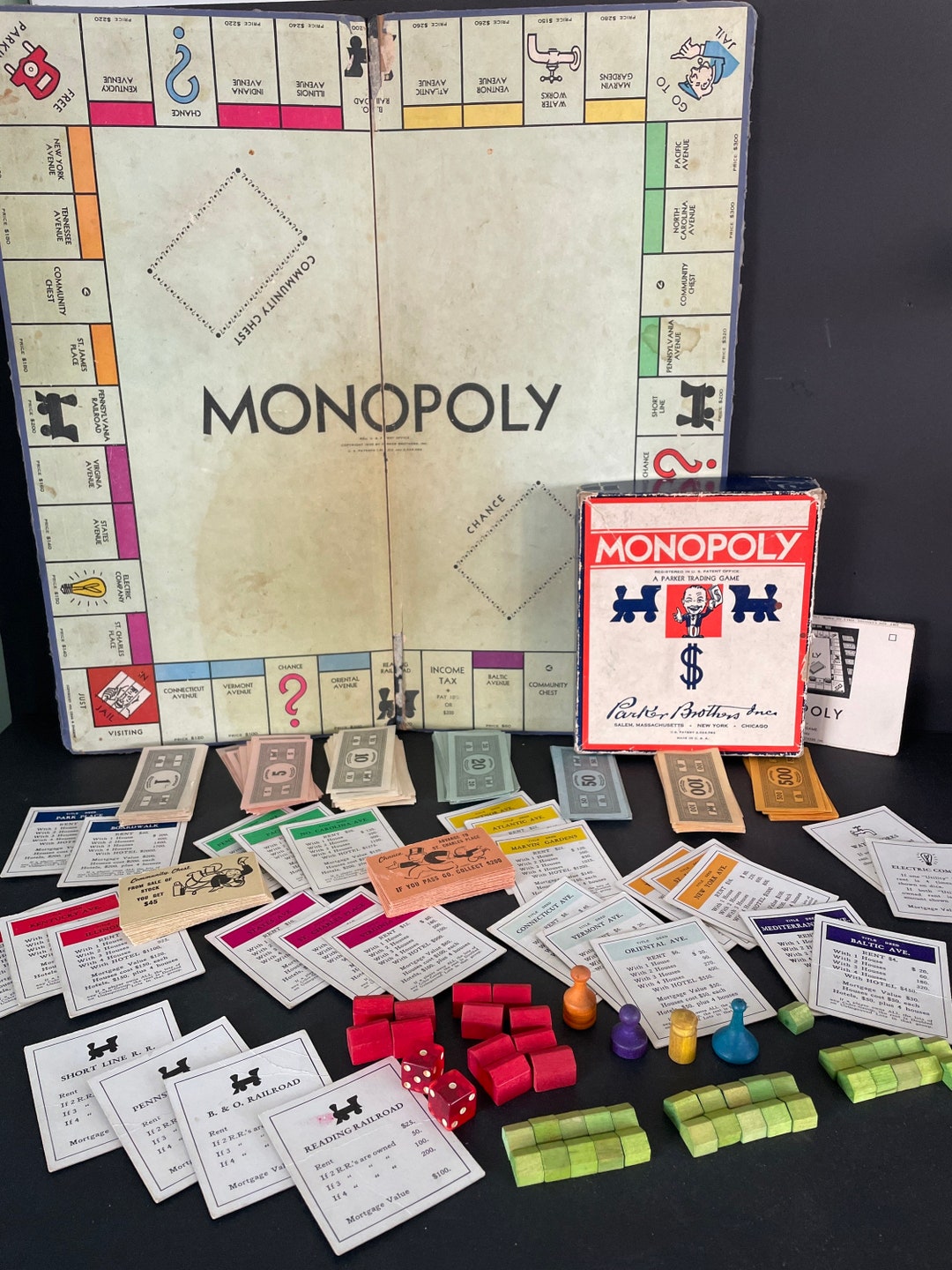 Vintage Monopoly Game, 1935 - Etsy UK