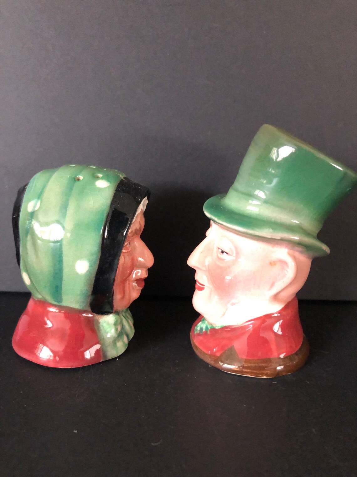 Dickens ware salt and pepper shaker by Beswick England Etsy