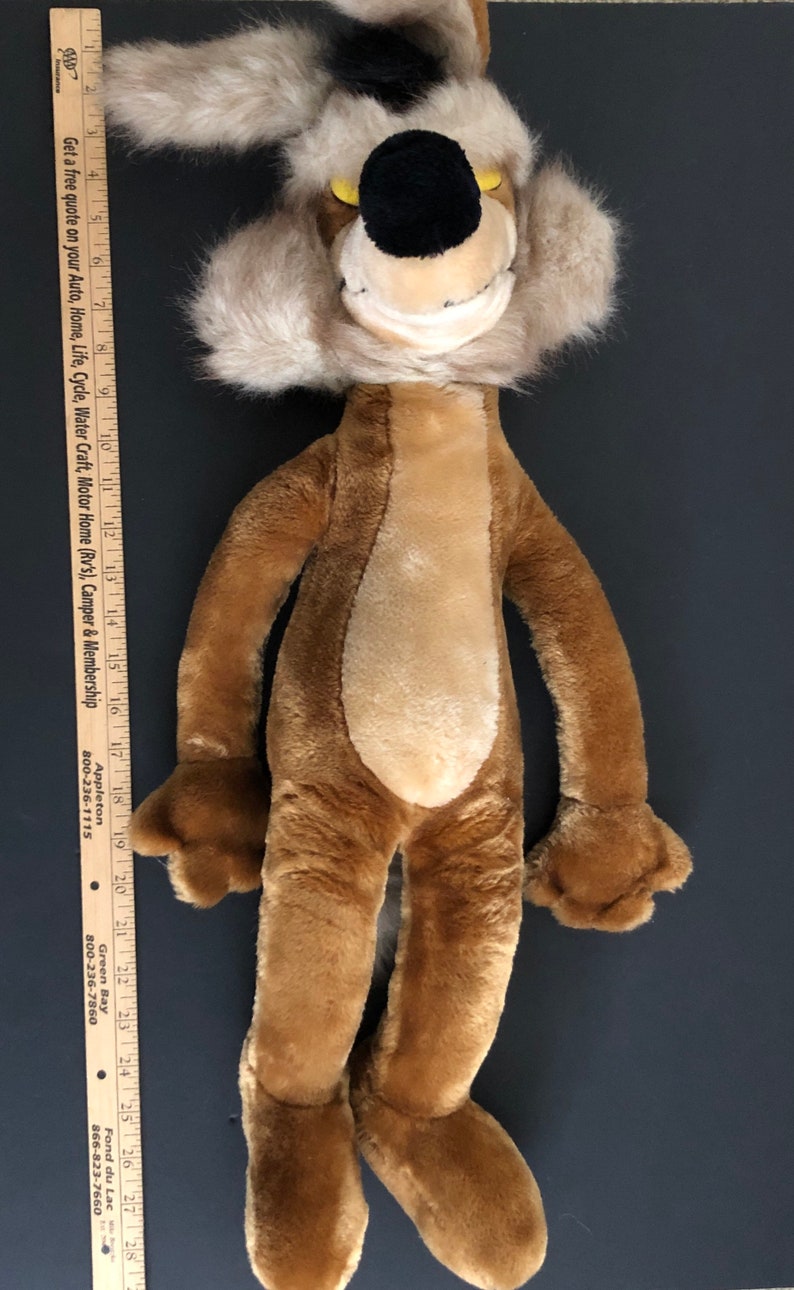 Large plush Wile E Coyote by 24K Warner Brothers Special | Etsy