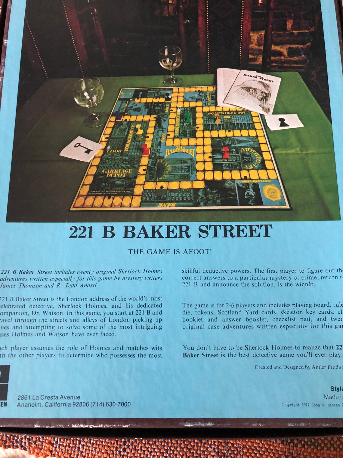 221b Baker Street game 1977 Etsy