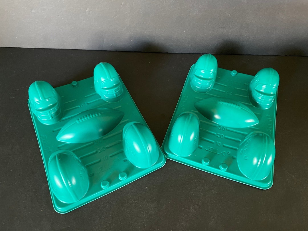 Set of 2 Jello Jiggler Molds Football Helmets and Football Etsy