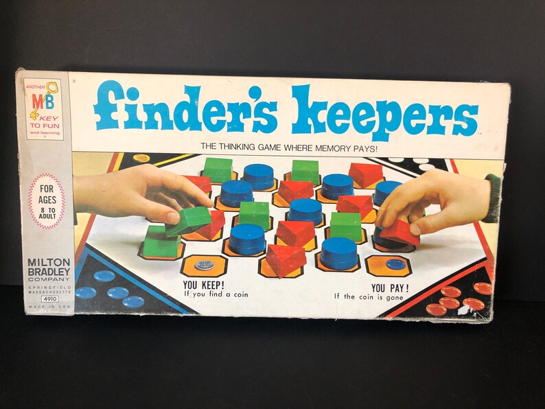 Finders Keepers Game Milton Bradley 1969 Etsy