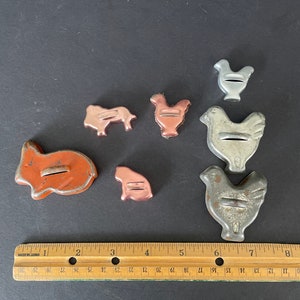 Vintage aluminum/metal small spring cookie cutters sold separately