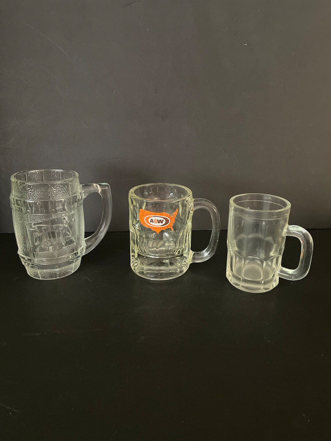 Vintage Glass Root Beer Mugs Dads Root Beer, A and W Root Beer, Child Root Beer Mug Etsy