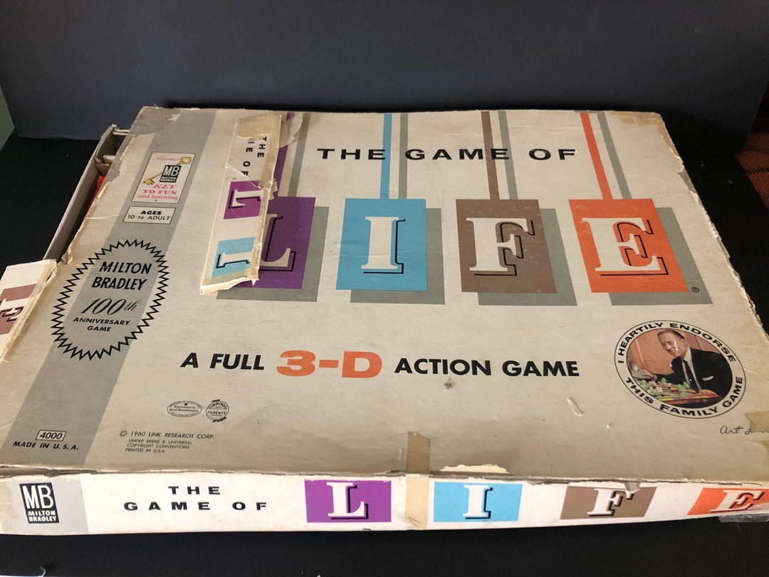 Vintage Game of Life by Milton Bradley 1960 endorsed by Art Etsy.de