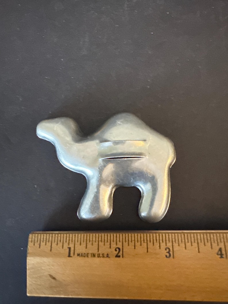 Vintage aluminum metal cookie cutters—sold separately camel 3 inch