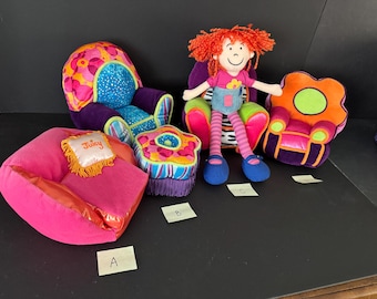 Sold separately, Plush Chairs for Groovy Girls by Manhattan Toys, doll not included
