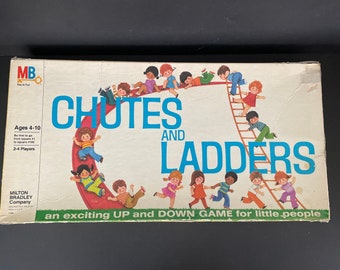 Vintage Classic Chutes and Ladders, Milton Bradley, 1974