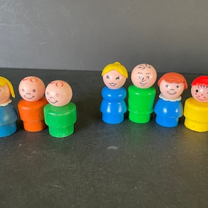 Fisher Price Little People figurine collection— some wooden body, plastic head/ some plastic body