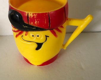 Vintage 1969 the Pillsbury Co Funny Face Drink Mix Promo Cup