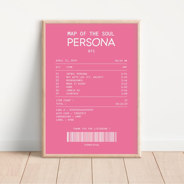 BTS Map of the Soul Persona / Digital Poster / Wall Decor / Downloadable File / Gift for Army