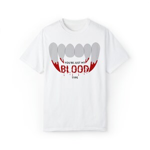 Men&#39;s Halloween &quot;You&#39;re Just My (Blood) Type&quot; Short Sleeve Tee Shirt