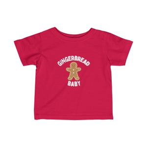 Toddler Baby Christmas Gingerbread Man "Baby Gingerbread" Short Sleeve Tee Shirt