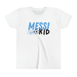 Youth Kids Boys Girls Lionel Messi Soccer Futbol Fan &quot;Messi Kid&quot; Short Sleeve Tee Shirt
