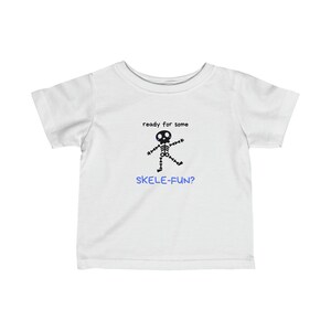 Infant Baby Boy Short Sleeve Halloween &quot;Ready for some skele-fun?&quot; Skeleton Tee Shirt