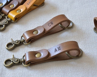 Latitude longitude keychain, leather keychain, leather key fob, engraved leather key chain, key tags, personalized key holder, red, LT 589