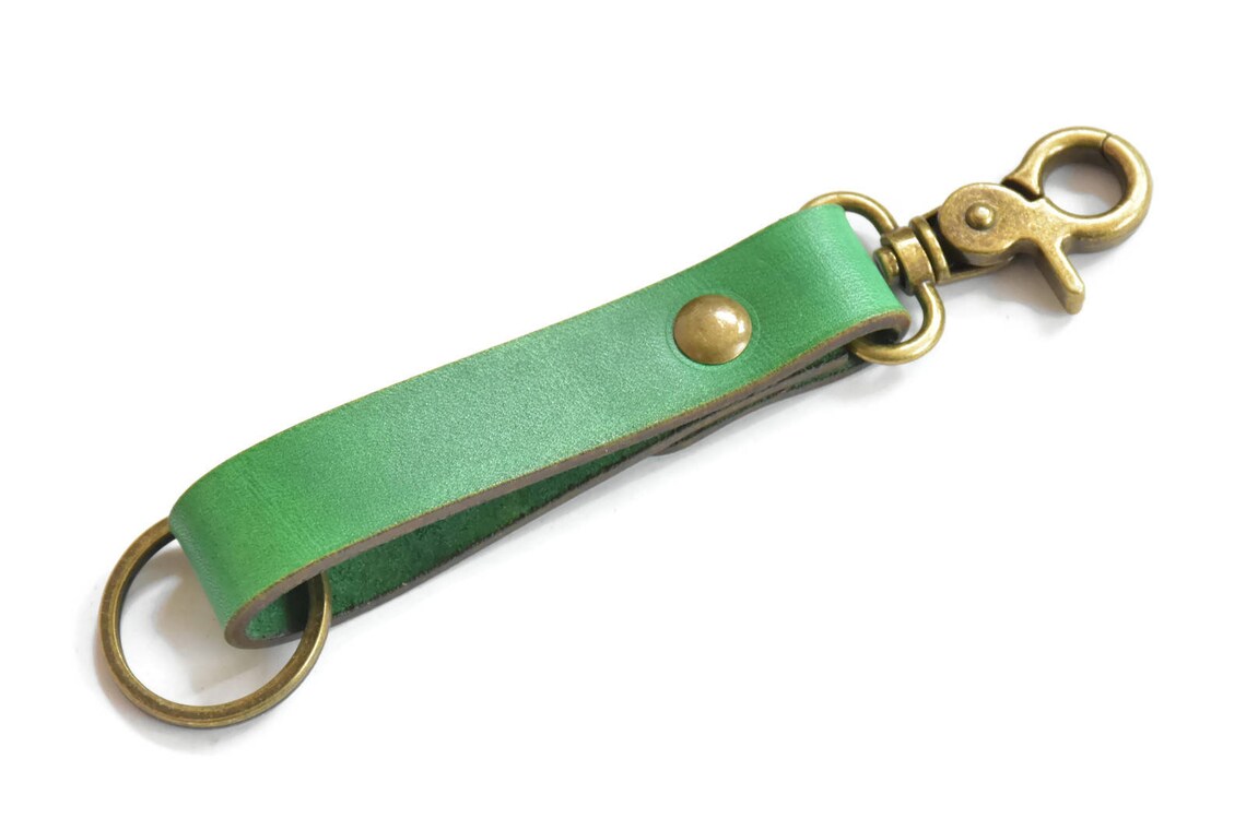 Keychain Key Chain Mens Handmade Leather Keychain Mens Etsy